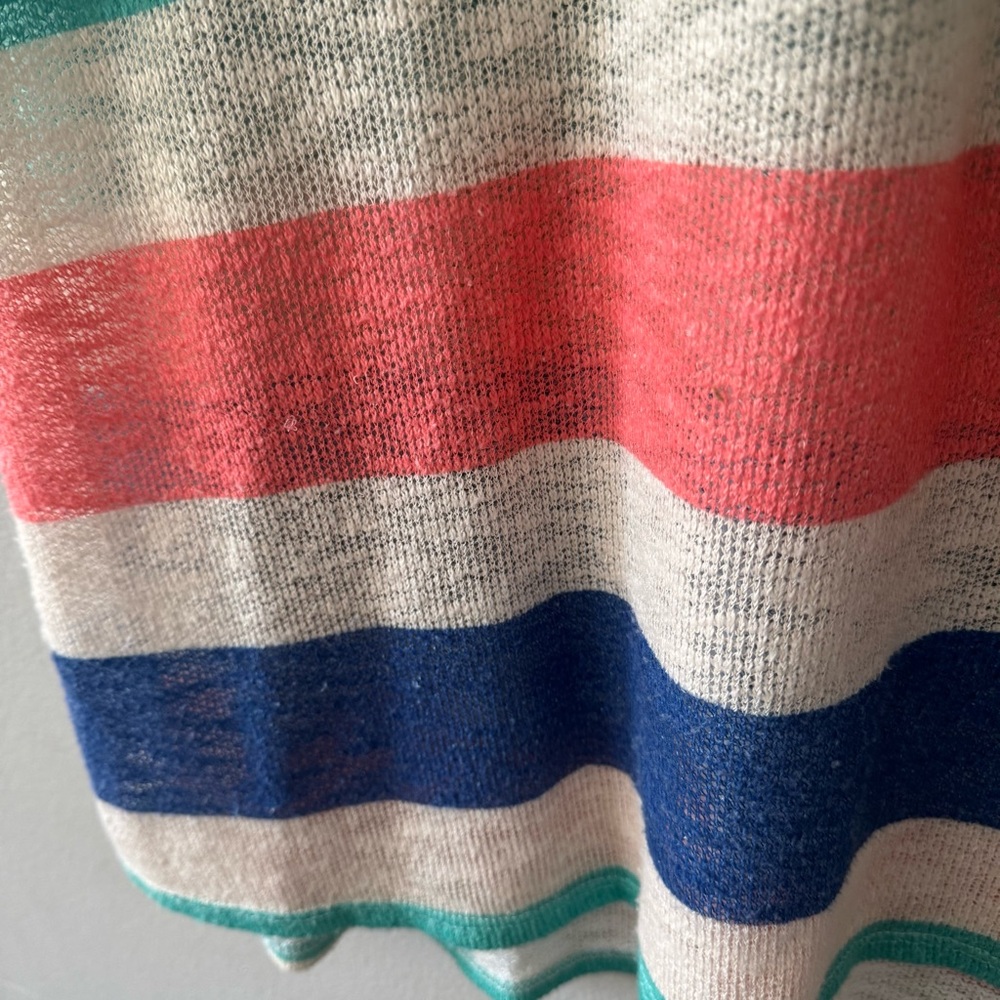 BiBi open knit v neck striped short sleeve top - Picture 10 of 14